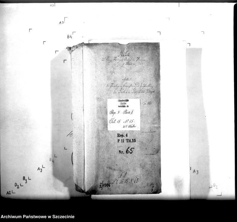 image.from.unit.number "Privilegien, Konzessionen und Zunftrollen der Höcker in Treptow a/R."