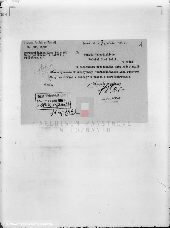 Obraz 5 z jednostki "Chrześcijańska Kasa Pożyczek Bezprocentowych z Dobrej koło Turku"