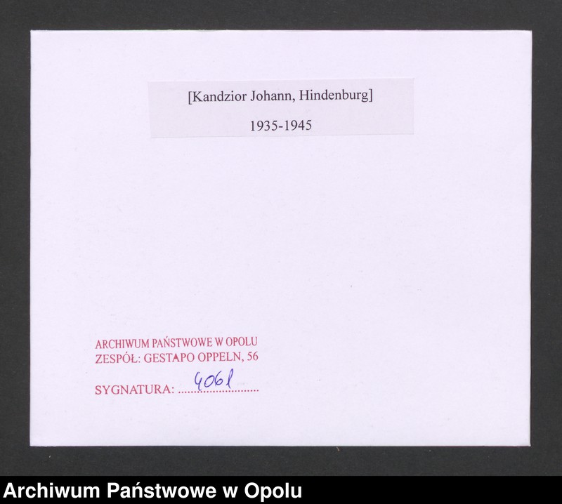 Obraz 2 z jednostki "[Kandzior Johann, Hindenburg]"