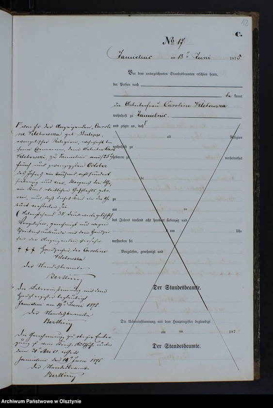 Obraz 20 z jednostki "Sterbe-Neben-Register Nr 1 - 37"