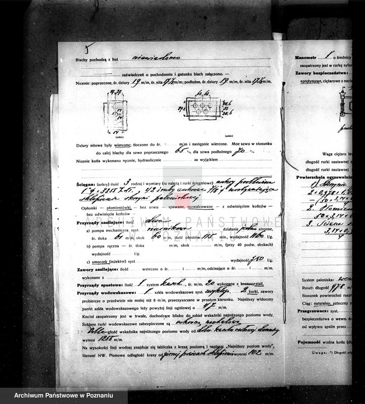 Obraz 9 z jednostki "Fabryka Maszyn Rolniczych w Pleszewie pow. jarociński nr fabr. kotła 15252 nr woj. kotła 6102"