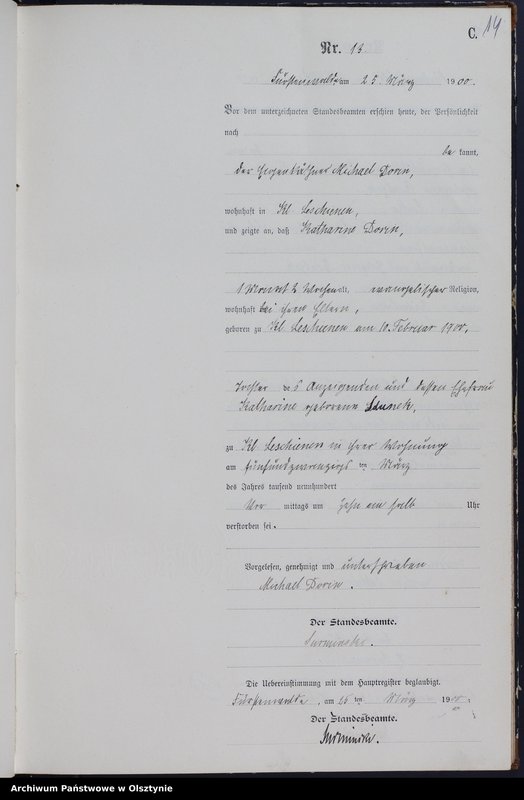 image.from.unit.number "Sterbe-Neben-Register Nr 1 - 69"