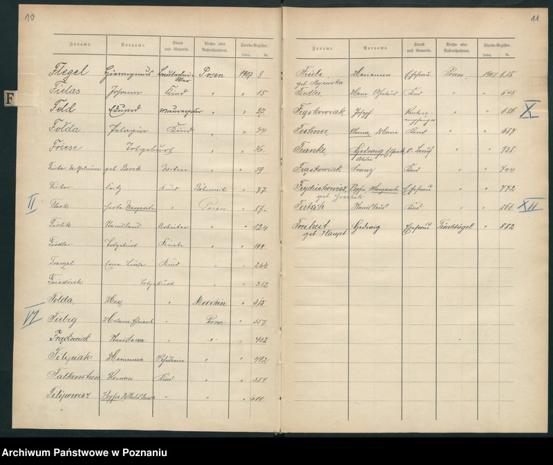 Obraz 9 z jednostki "Spis alfabetyczny zgonów za 1907"