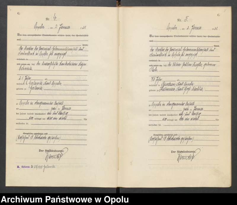 Obraz 6 z jednostki "[Rejestr zgonów] 1931 Tom I Nr 1-467"