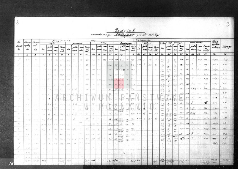 Obraz 5 z jednostki "Rejestr i plan zasiewów i upraw majątku Nadborowo w powiat żnińskim"
