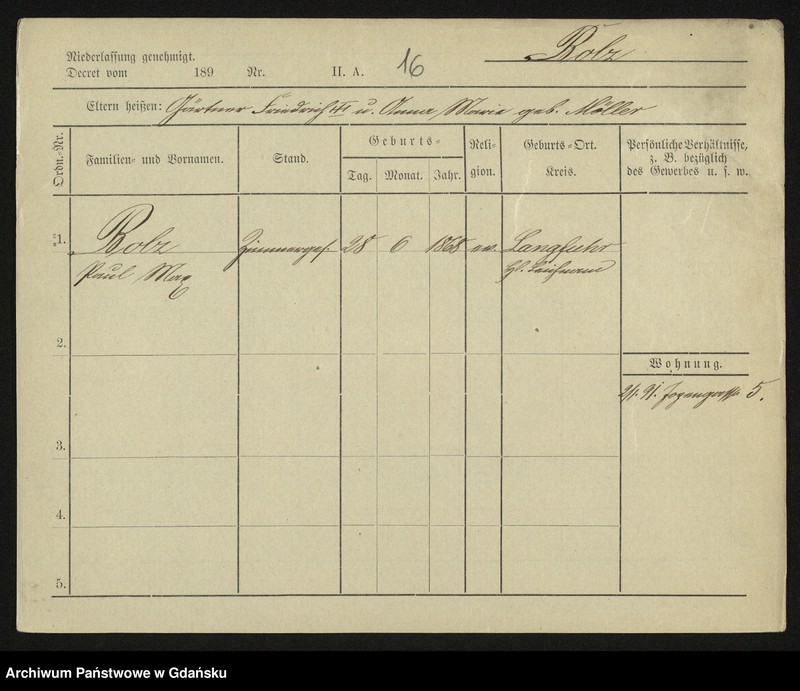 image.from.unit.number "Karty meldunkowe: Bolz - Bonin"