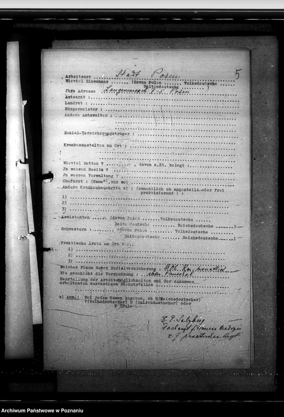 Obraz 10 z jednostki "Amtsärzte - Kreis Posen - Land (wyposażenie szpitali)"