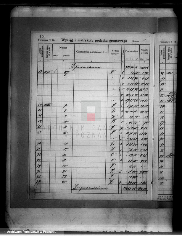 Obraz 14 z jednostki "Wyciąg z matrykuły podatku gruntowego gromady Liszkowo"