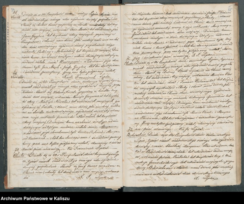 Obraz 20 z jednostki "Księga duplikat akt urodzonych, zaślubionych i zmarłych"