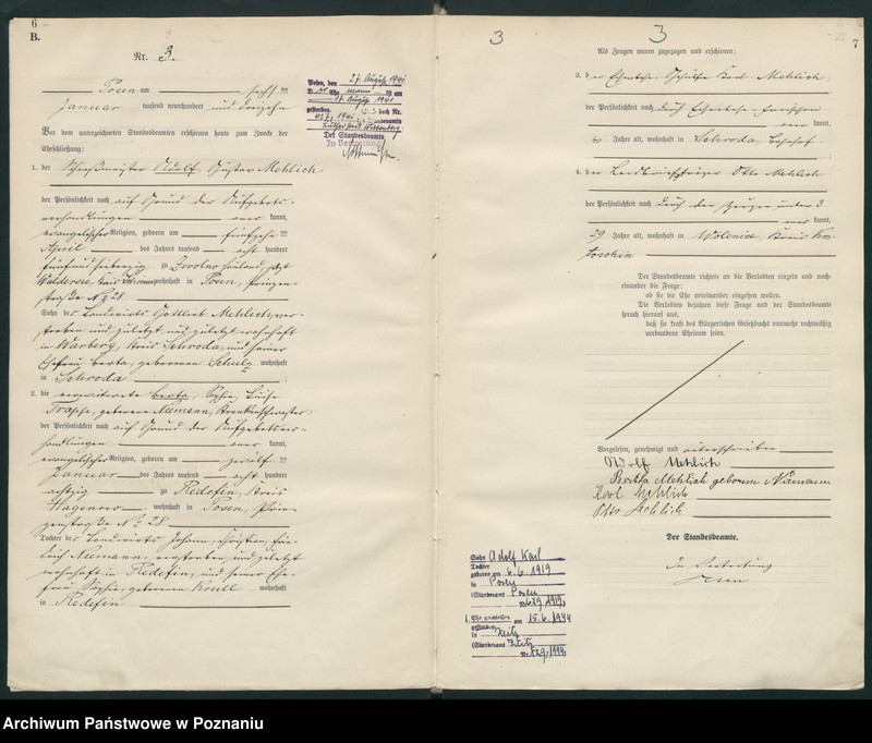 Obraz 5 z jednostki "Księga miejscowa małżeństw tom I [Rejestr główny małżeństw]"