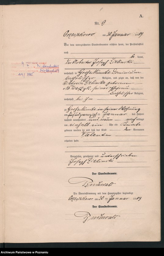 Obraz 12 z jednostki "Geburts-Neben-Register"