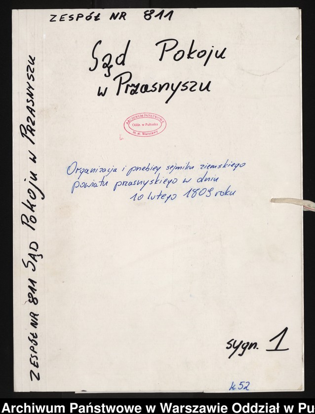 image.from.unit.number "Organizacja i przebieg sejmiku ziemskiego powiatu przasnyskiego w dniu 10 lutego 1809 roku"