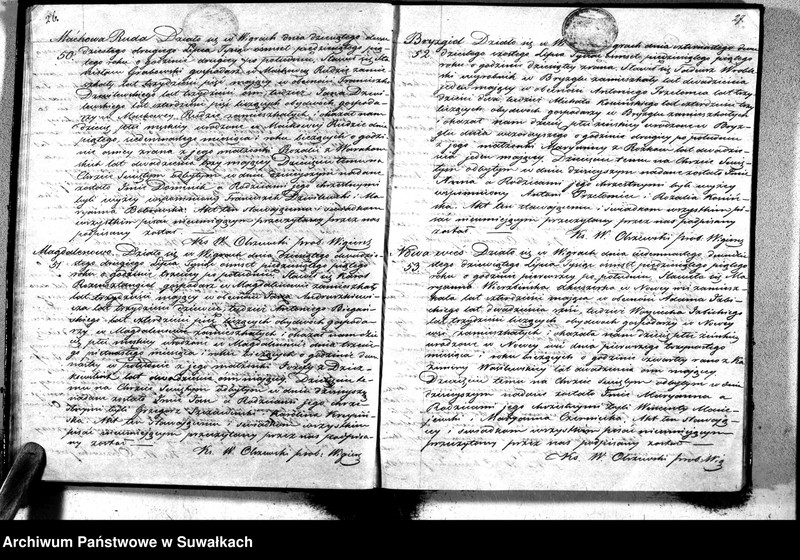 image.from.unit.number "Duplikat akt urodzonych, zaślubionych i zmarłych parafii wigierskiey z roku 1855"