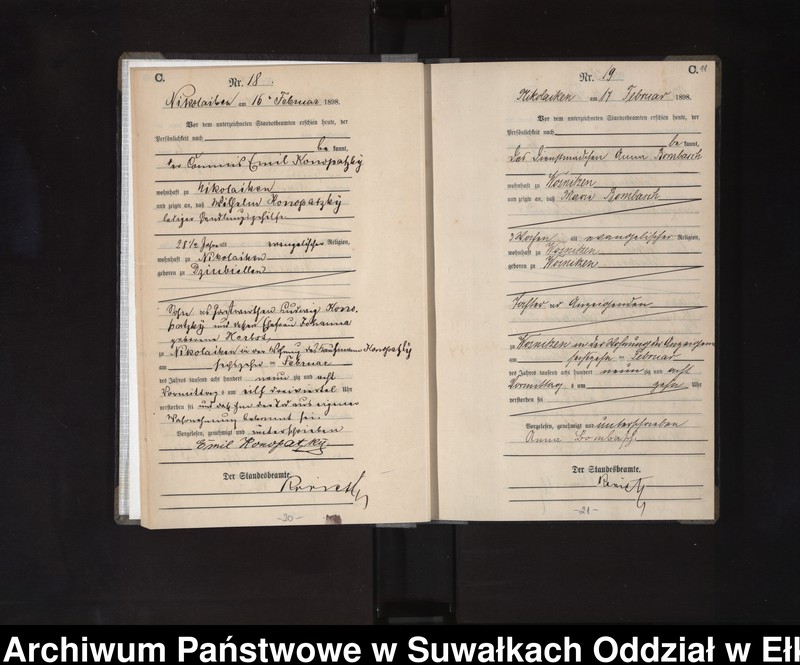 image.from.unit.number "Sterbe-Haupt-Register des Königlichen Preussischen Standes-Amtes Nikolaiken Kreis Sensburg"