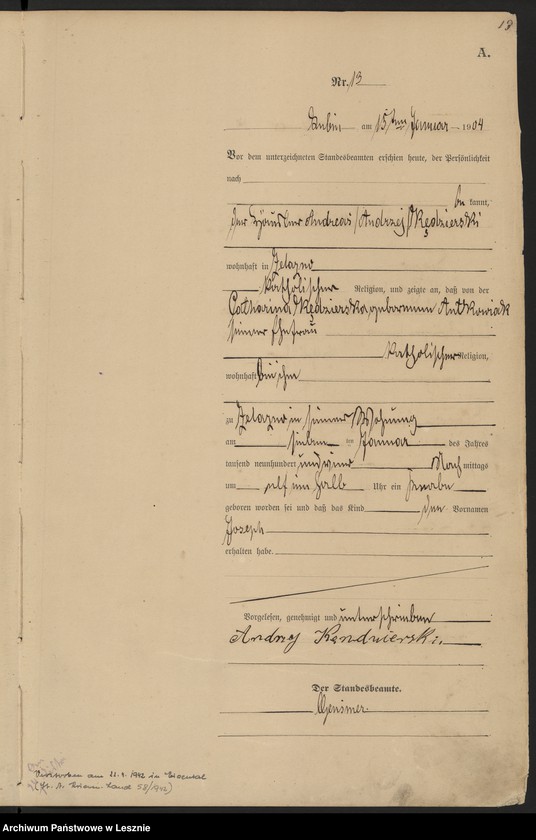 Obraz 16 z jednostki "[Księga urodzeń]"