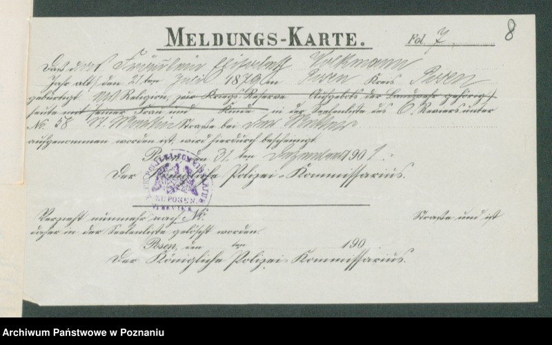 Obraz 10 z jednostki "[Dokumenty dostarczone przez narzeczonych do zawarcia związku małżeńskiego za 1902 rok. Tom III]"