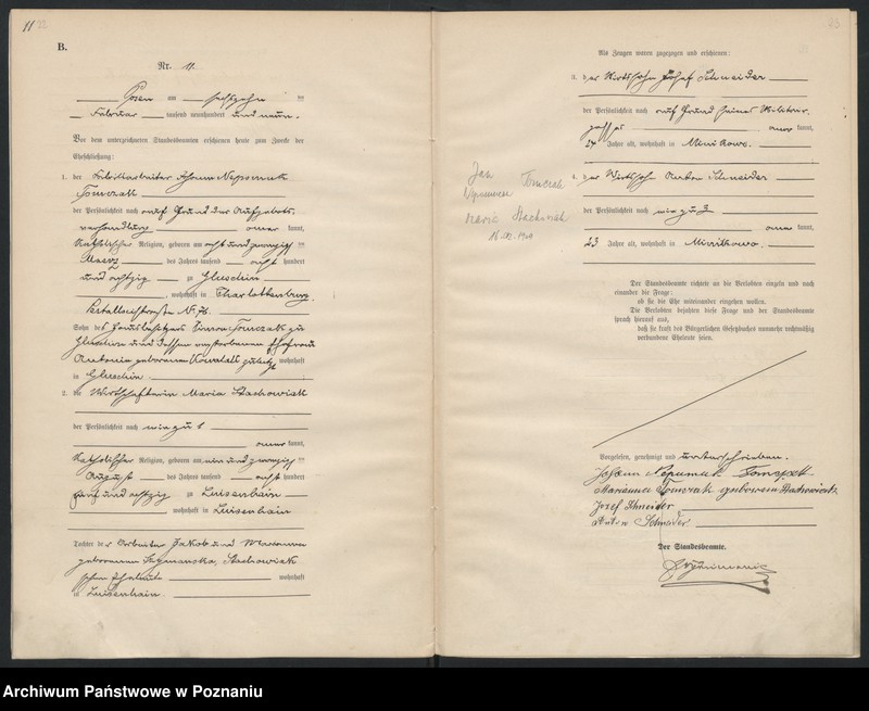 Obraz 13 z jednostki "Księga miejscowa małżeństw [Rejestr główny małżeństw]"