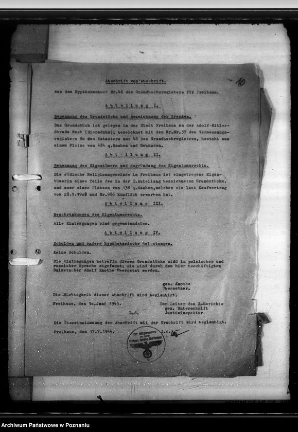 Obraz 14 z jednostki "Jüdische Grundstücke in Freihausen"