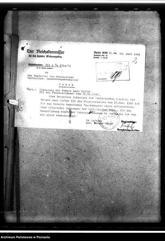 Obraz 6 z jednostki "Wohnungsgesellschaft in Leslau"