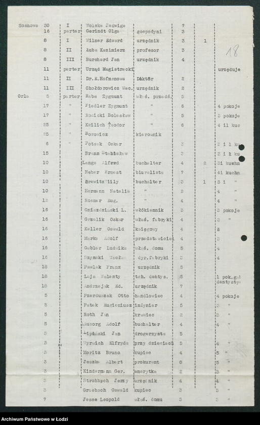 Obraz 20 z jednostki "[Akta XI Komisariatu Milicji Obywatelskiej - protokoły zajść ulicznych, aresztowań i osób zaginionych oraz spisy wolnych mieszkań]"