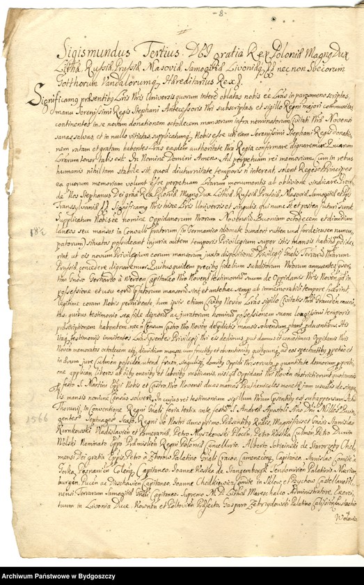 image.from.unit.number "[Odpisy przywilejów nadanych dla miasta Nowego przez Stefana Batorego, Zygmunta III Wazę, Władysława IV i Augusta II]"