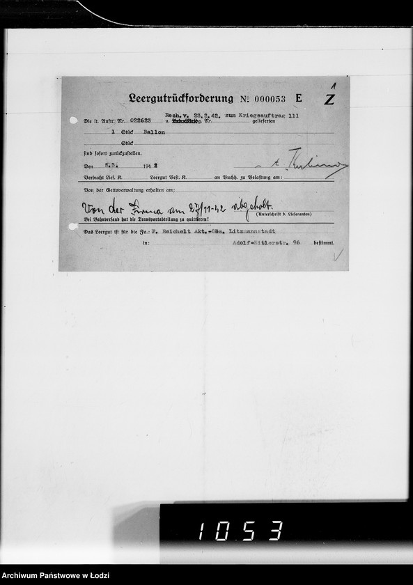 Obraz 5 z jednostki "[Leergut F.Reichelt A.G.L