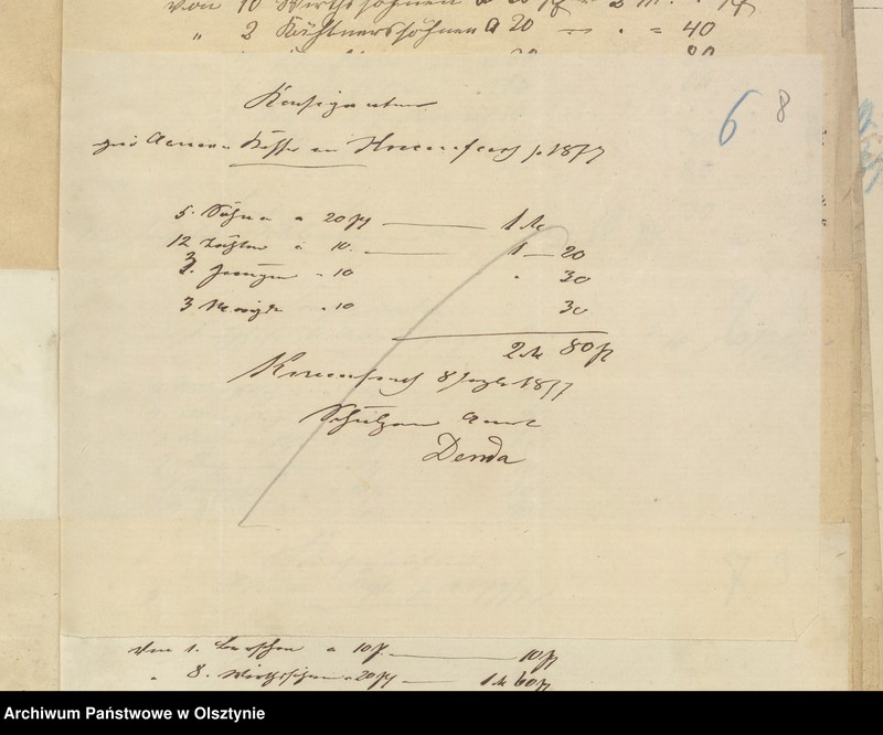 image.from.unit.number "Einnahme und Ausgabe Beläge des Kirchspiels Armen Kassen-Rechnung"