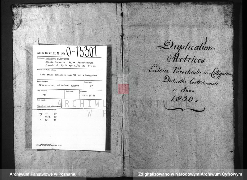 image.from.unit.number "Duplicatum baptisatorum, copulatorum, mortuorum"