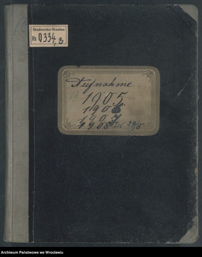 image.from.unit.number "Aufnahmebücher des früh. Kiserl. Kinderheims in Gräbschen"