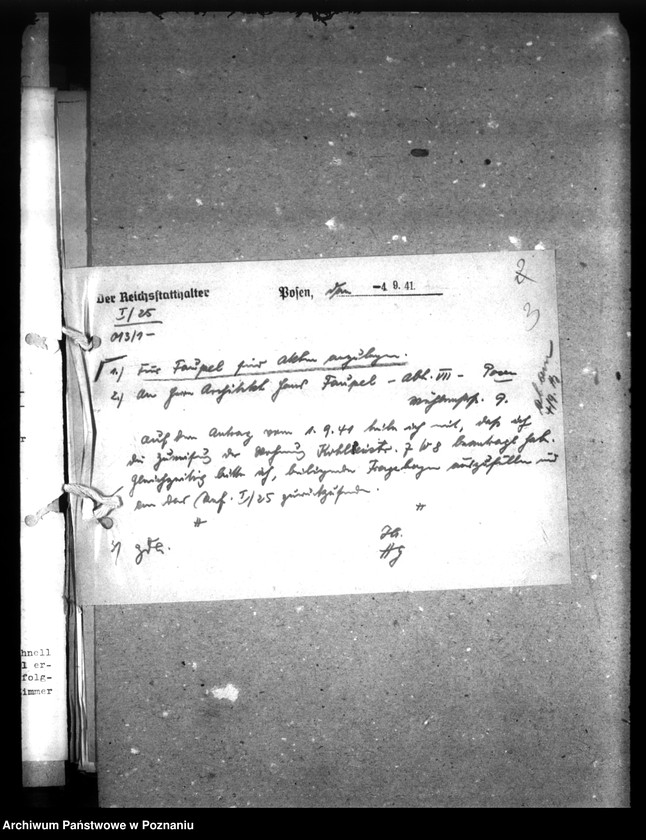 Obraz 7 z jednostki "Wohnungszuweisungen für Deutsche. Verdrängung der Polen."