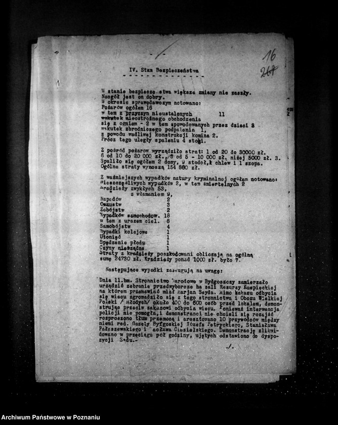 Obraz 20 z jednostki "Sprawozdania sytuacyjne tygodniowe za czas od 1 listopada do 4 grudnia 1930 r. /53-57/"