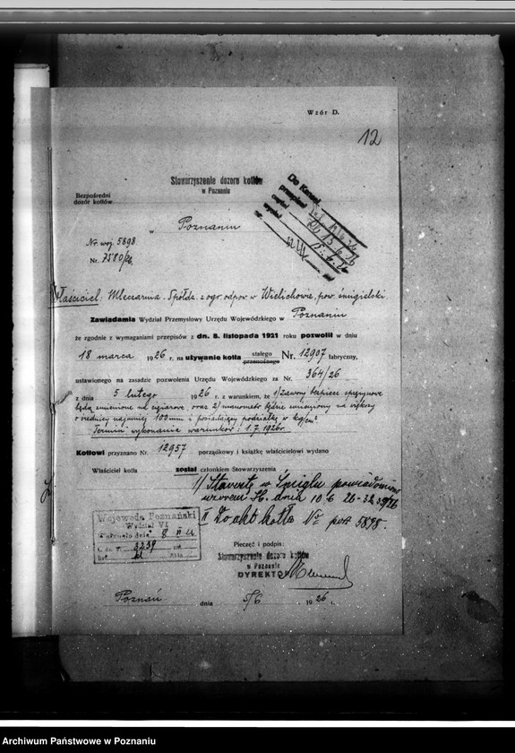 Obraz 16 z jednostki "Mleczarnia w Wielichowie - Spółdz. z ograniczoną odpowiedzialnością nr woj. kotła 5898"