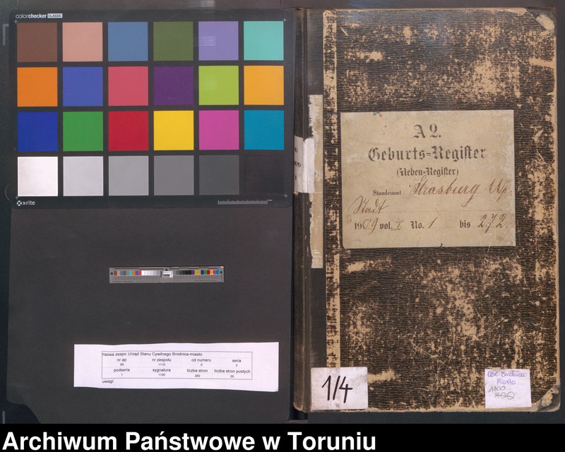 image.from.unit.number "Geburts Neben Register Starburg Stadt für das Jahr 1909"