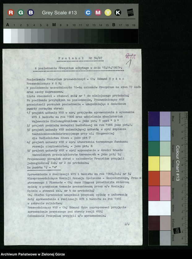 image.from.unit.number "Protokóły z posiedzeń Prezydium Wojewódzkiej Rady Narodowej w Zielonej Górze; Nr 34 - 35"