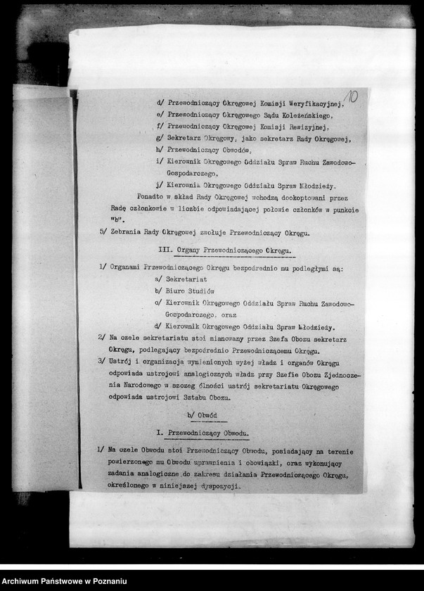 Obraz 13 z jednostki "Okólniki, instrukcje, wytyczne, korespondencja dotycząca urządzenia Zjazdów Obywatelskich, wyborów do samorządów terytorialnych oraz Zespołu Wielkopolskiego Posłów i Senatorów Obozu Zjednoczenia Narodowego: wykazy członków"
