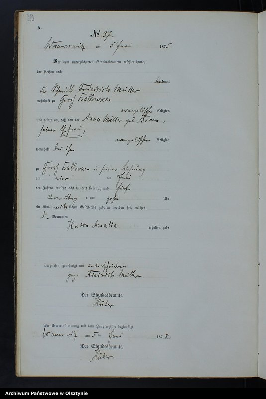 image.from.team "Urząd Stanu Cywilnego w Wielkich Bałówkach pow. nowomiejski"