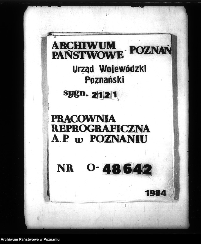 Obraz 1 z jednostki "/Majętność Nietuszkowo powiat chodzieski wyłączenie z art.. 4 i 5/ ustawy o wykonaniu reformy rolnej"