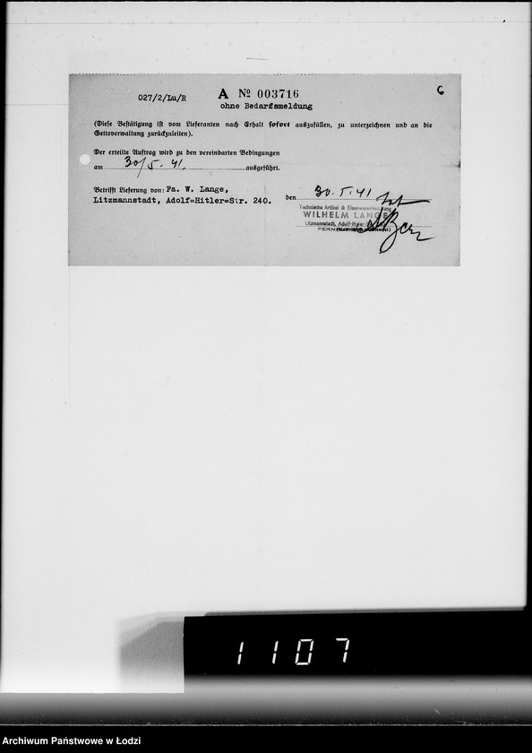 Obraz 10 z jednostki "Aufträge, Lieferscheinen und Rechnungen 3712-7810."