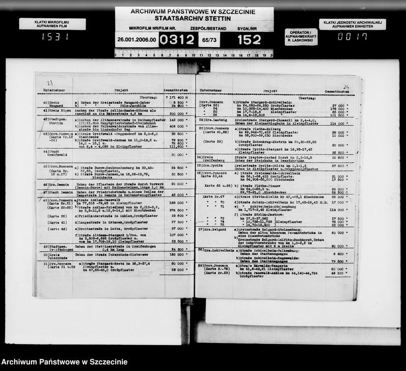 Obraz 17 z jednostki "Arbeitsbeschaffungsprogramm - Strassenausbau, vol. I gen."