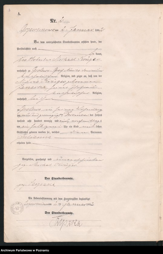 Obraz 5 z jednostki "Księga urodzeń"