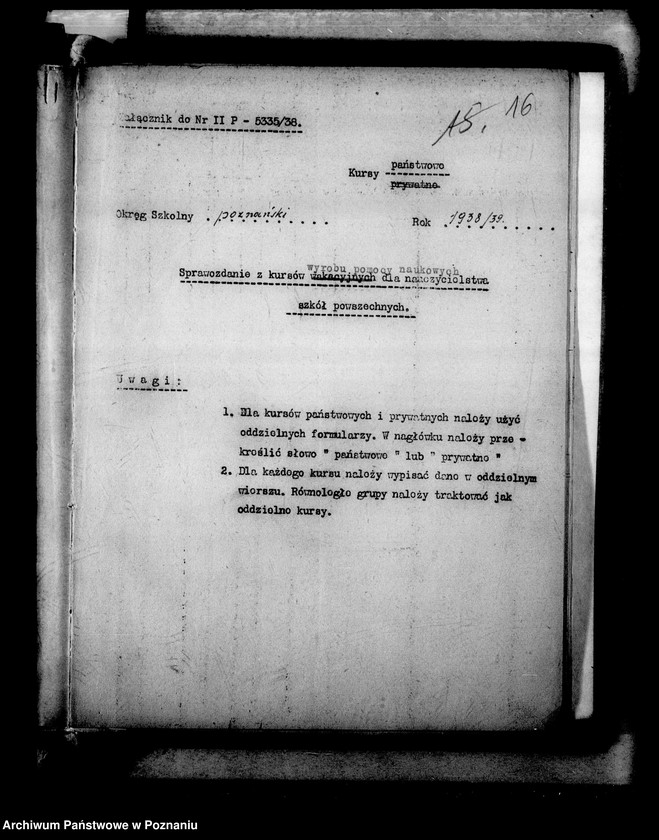 Obraz 19 z jednostki "[Sprawozdania z kursów wyrobu pomocy naukowych na terenie okręgu poznańskiego]"