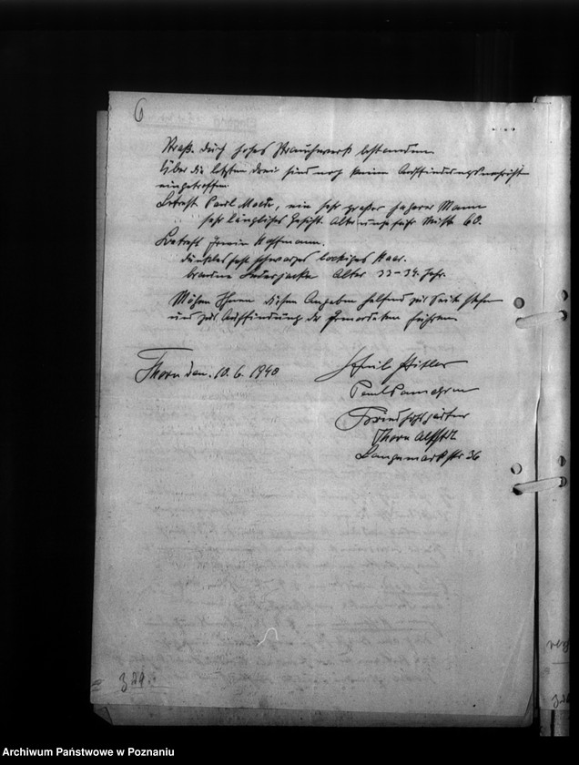 Obraz 10 z jednostki "Schriftwechsel mit Pansegrau (stróż cmentarny) - Thorn (Toruń)"