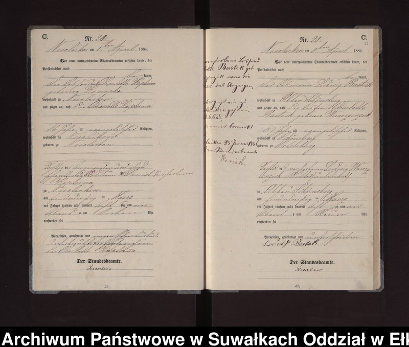 image.from.unit.number "Sterbe-Haupt-Register des Königlichen Preussischen Standes-Amtes Stadt Nicolaiken Kreis Sensburg"