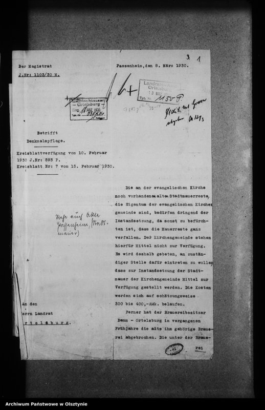 image.from.unit.number "Passenheim, Stadtmauer, Brauhausreste"