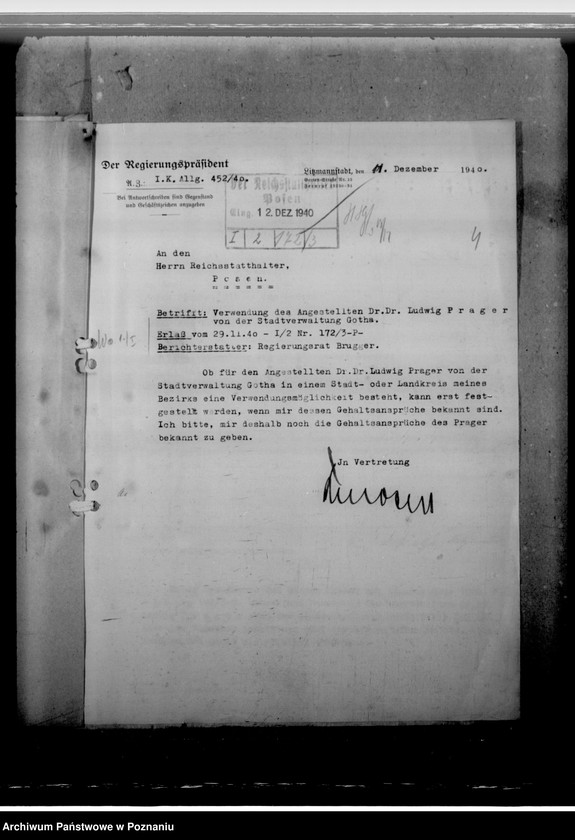 Obraz 8 z jednostki "Prager, Dr. Ludwig - urzędnik miejski"