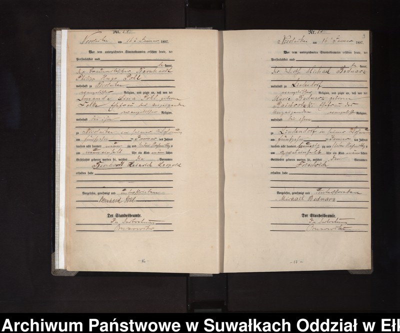image.from.unit.number "Geburts-Haupt-Register des Königlichen Preussischen Standes-Amtes Nikolaiken Kreis Sensburg"