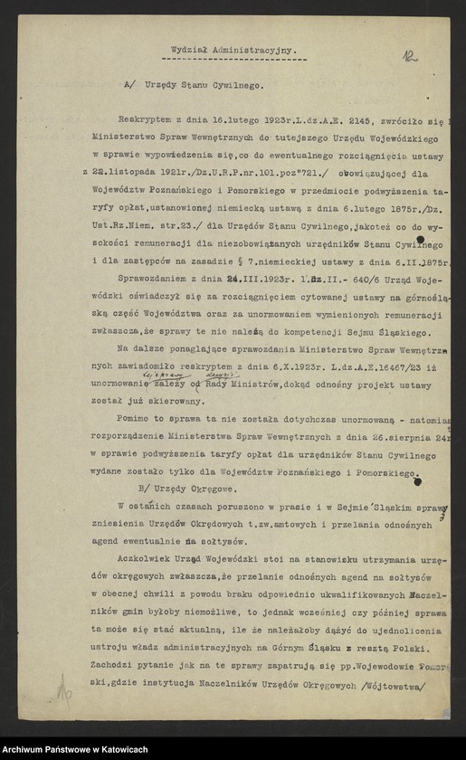 image.from.unit.number "[Konferencje wojewodów w Warszawie: zawiadomienia, porządki obrad, referaty ministerialne, materiały informacyjne wydziałów UWŚl, starostw i urzędów niezespolonych, przeważnie w sprawach gospodarczych i administracyjnych]"