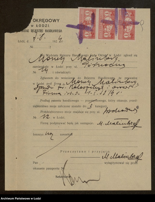 Obraz 11 z jednostki "Moszek Malinberg- sprzedaż art. kolonialnych, spożywczych i owoców"