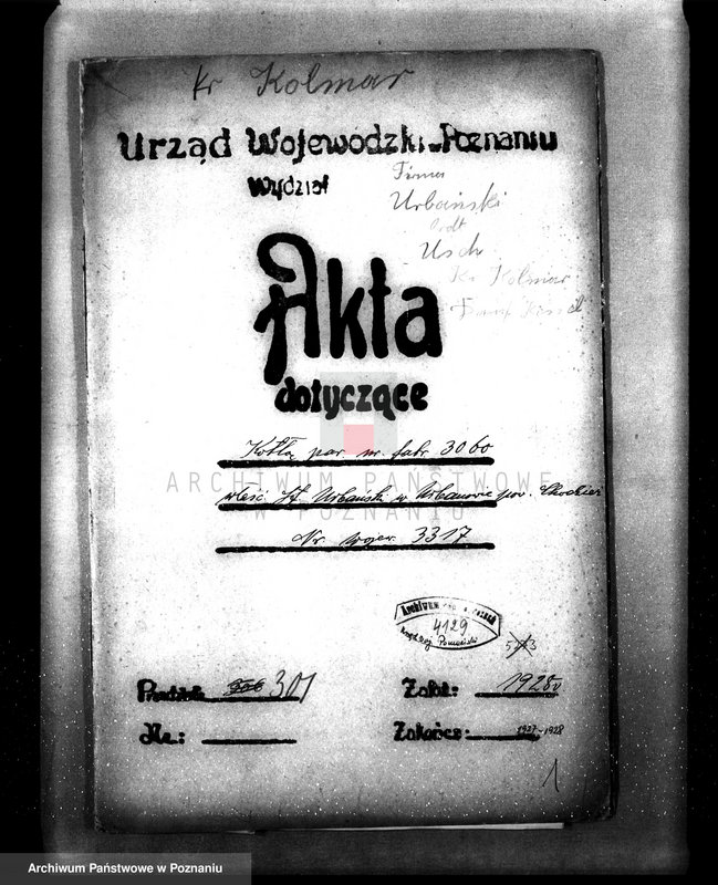 Obraz 4 z jednostki "Tartak i fabryka wyrobów z drzewa St. Urbański Urbanowo pow chodzieski nadzór nad kotłem parowym nr fabr. 3060"