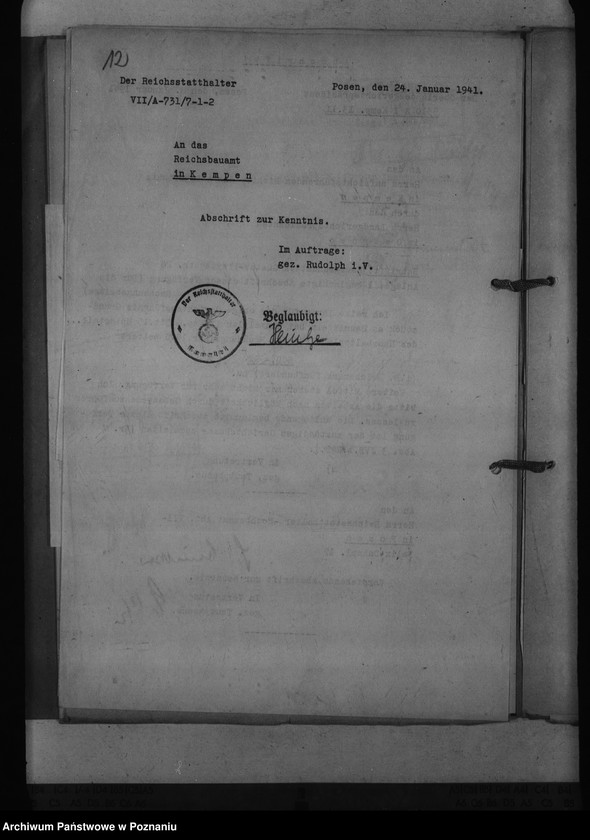 Obraz 16 z jednostki "Amtsgericht Kempen - Kępno"